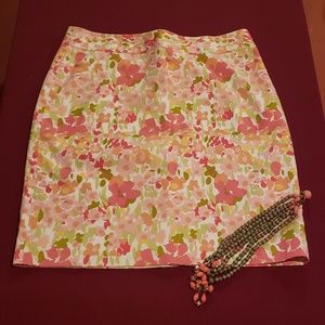 346 Brooks brothers floral summer skirt